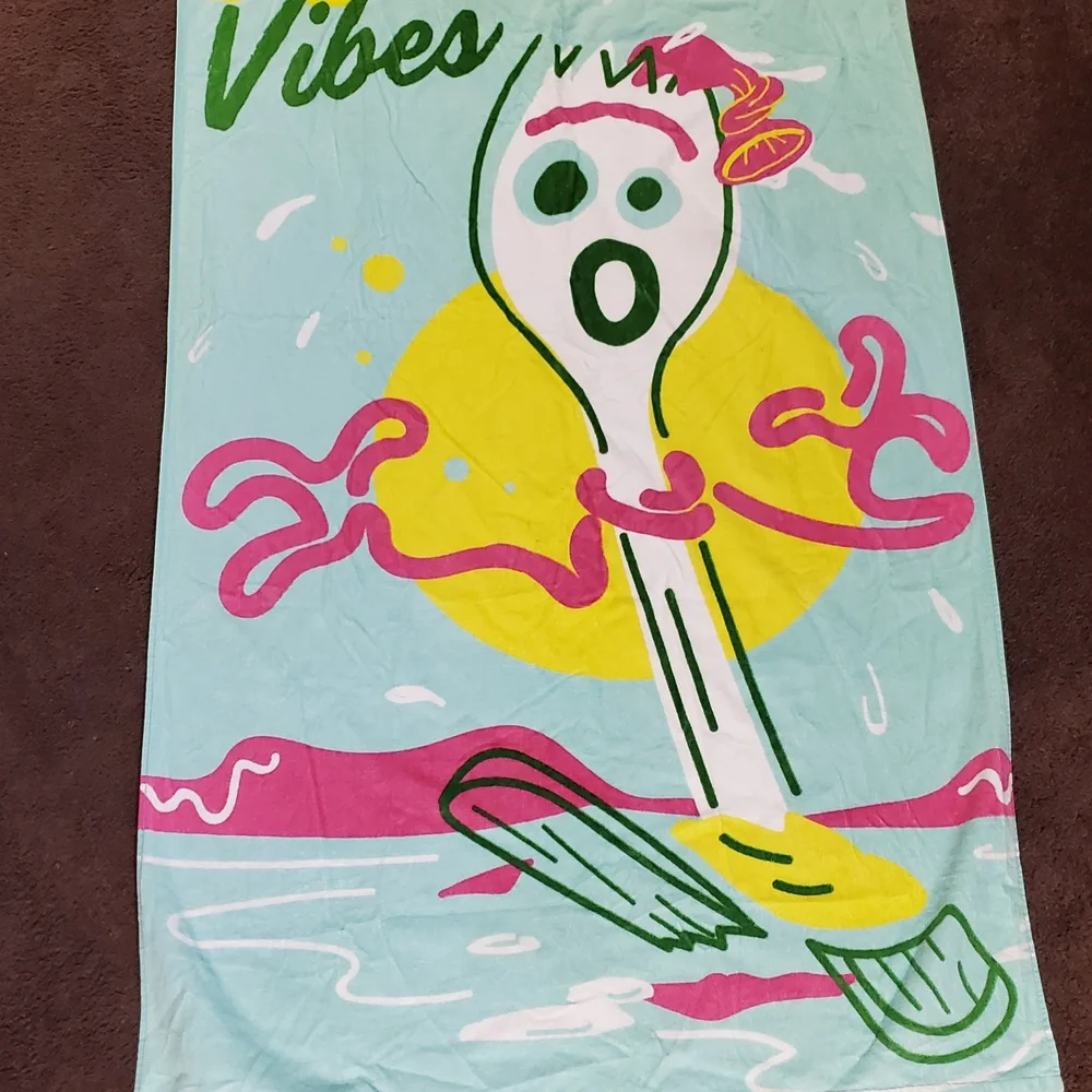 Disney Beach Towel Pixar Toy Story Forky  34 x 64 inches  Summer Vibes